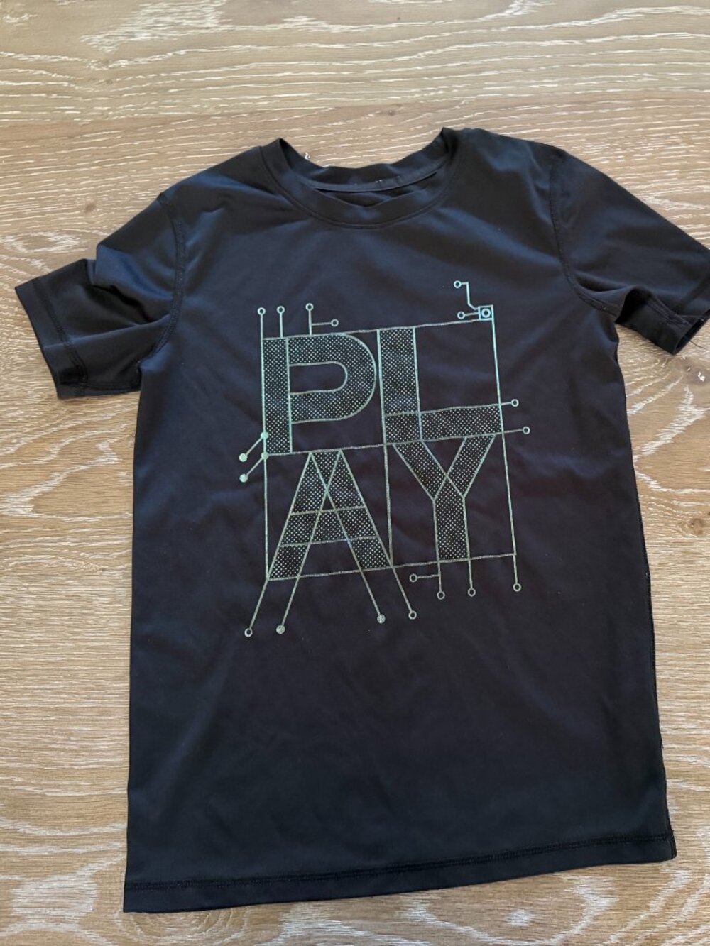 Boys all in motion black play t-shirt tee top short sleeve size Medium 8/10
